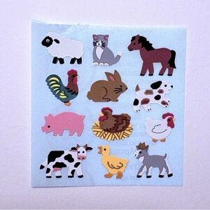 90s SandyLion Stickers Barn Animals RARE NOSTALGIC junk journaling